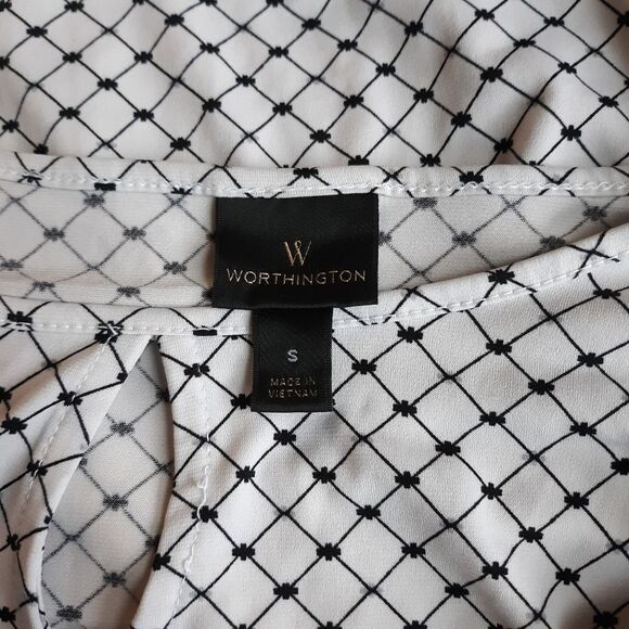 Worthington white and black blouse - Picture 4 of 4